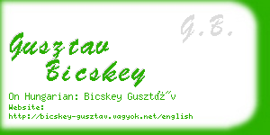 gusztav bicskey business card